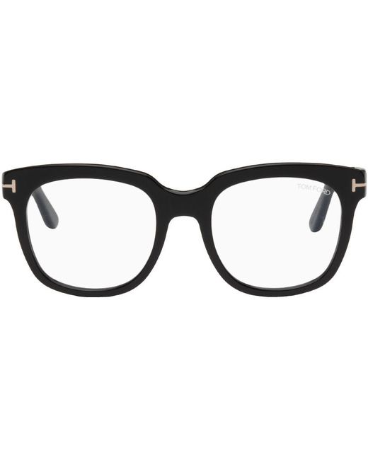Tom Ford Black Square Blue-block Glasses | Lyst