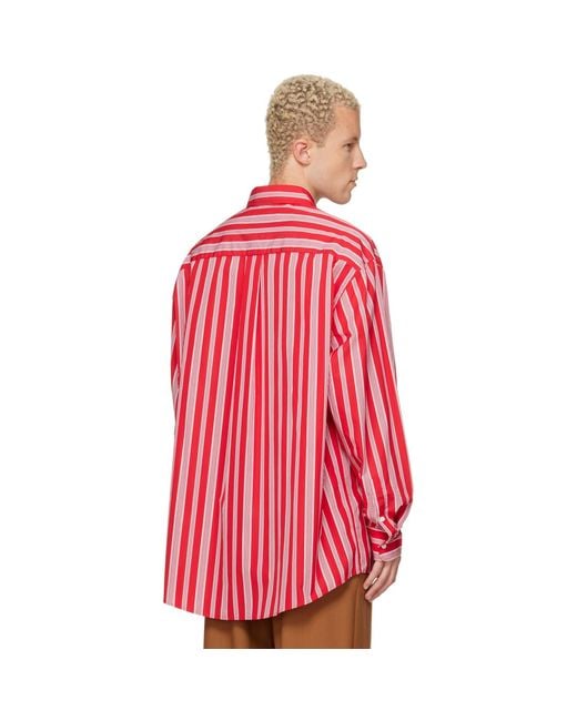 Marni Red Striped Shirt for men