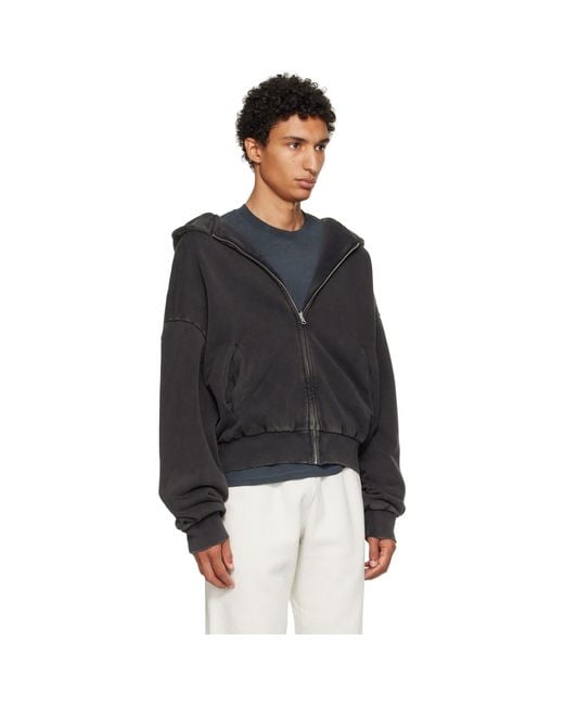 Entire studios Black Thermal Hoodie for men
