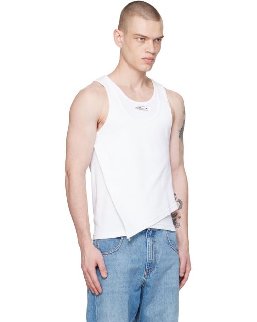 Commission White Ssense Exclusive Double Tank Top for men