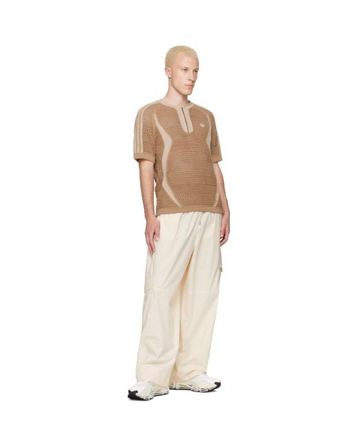 Adidas Originals Natural Tan Edison Chen Edition Clot Knit Jersey T-Shirt for men