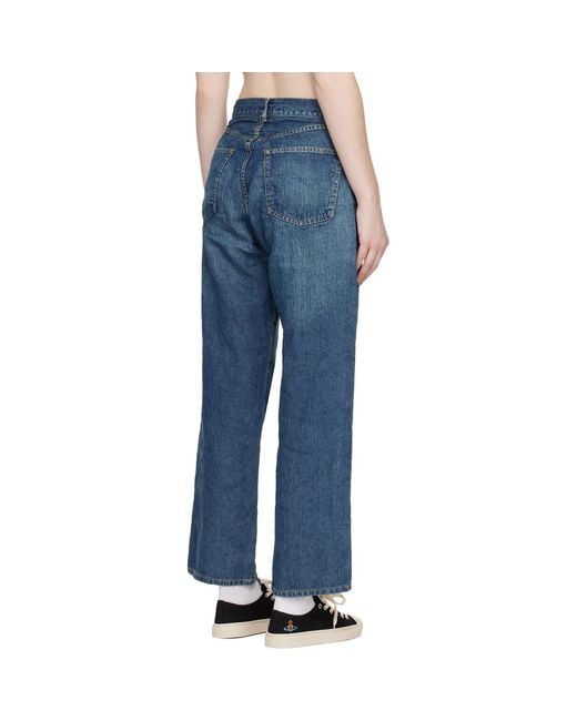Undercover Blue Zipper Linen Jeans