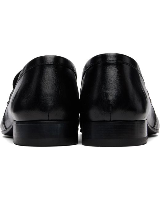 Dries Van Noten Black Leather Loafers for men