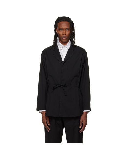 Kiko Kostadinov Black Laan Gathered Blazer for men