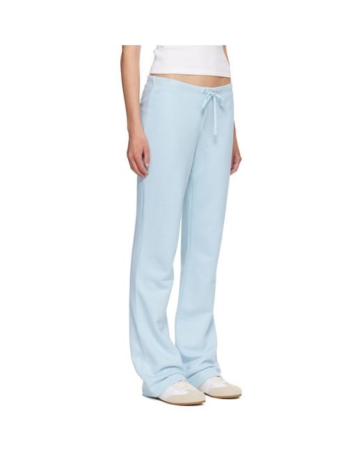 Skims Blue Drapey French Terry Straight Leg Lounge Pants