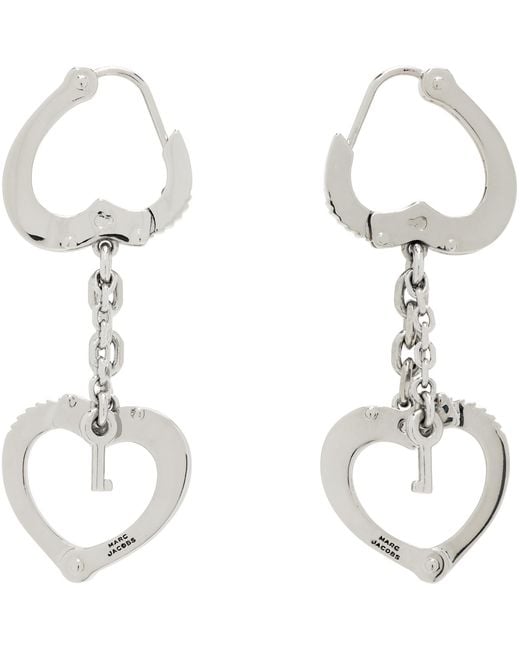 Marc Jacobs Metallic Heart Handcuff Earrings