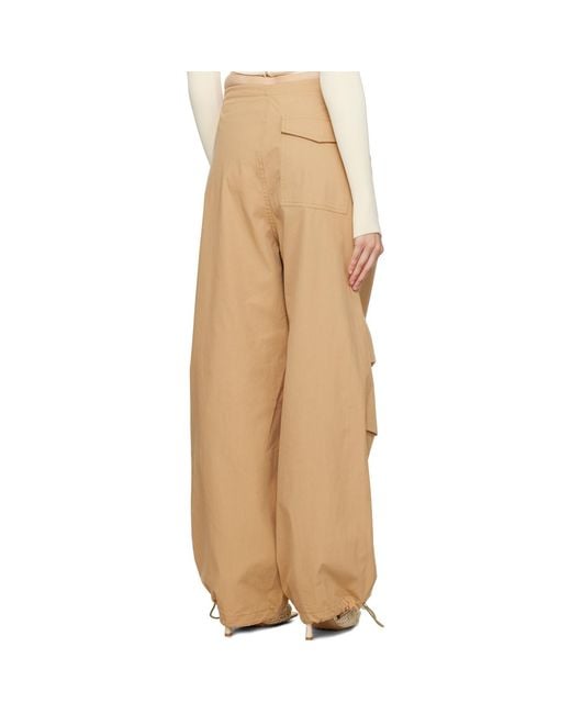 Dion Lee Multicolor Brown Elasticized Trousers