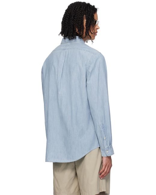 Chemise indigo en denim à coupe classique Polo Ralph Lauren pour homme en coloris Black