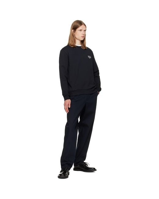 A.P.C. Black Standard 'Rue Madame' Sweatshirt for men