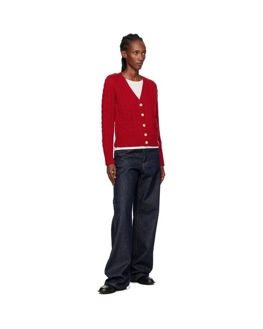 Bally Red Wool Cardigan