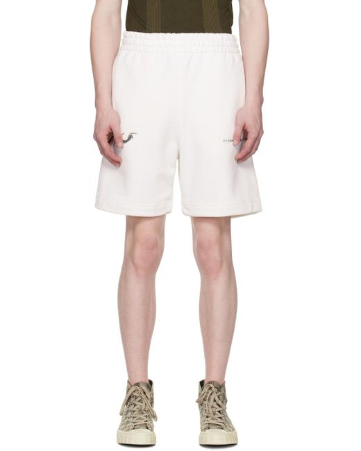 M I S B H V Natural Off-white Art Department Shorts for men
