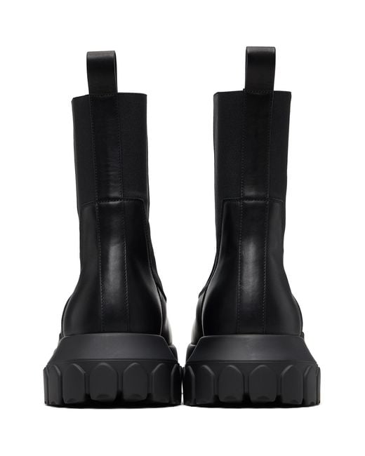 Rick Owens Black Temple Beatle Bozo Tractor Boots for men