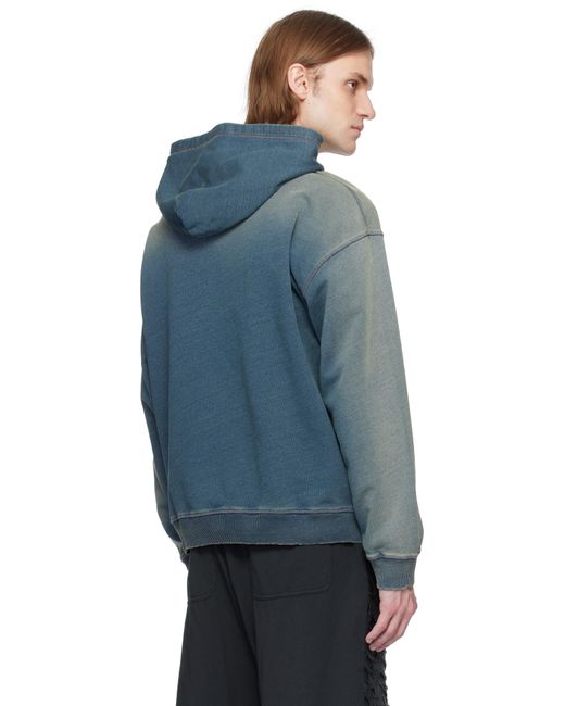 DIESEL Blue S-Boxt-Hood-R6 Hoodie for men