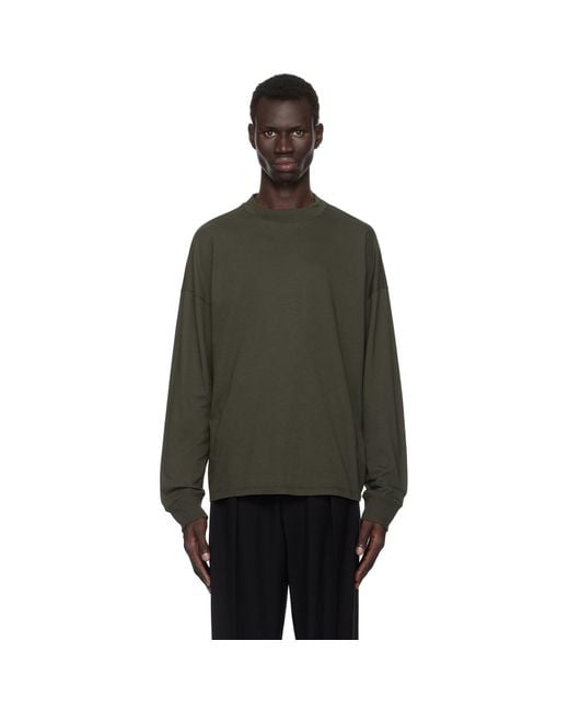 The Row Black Mock-Neck Drago Cotton Jersey T-Shirt for men