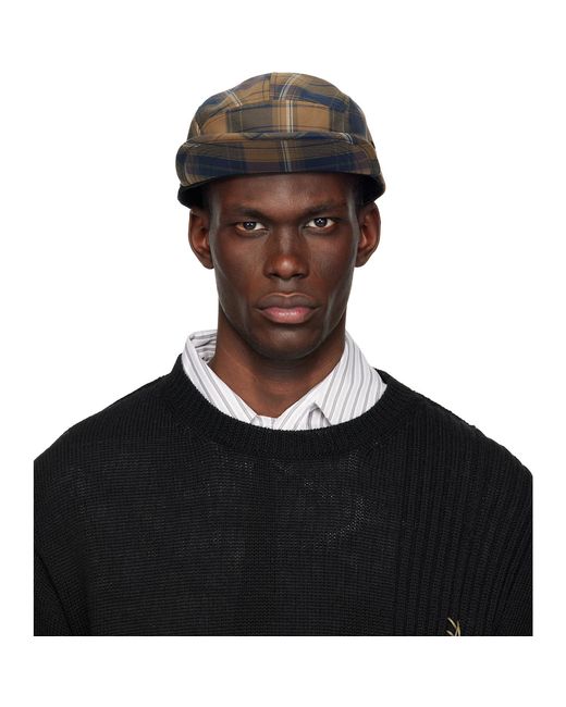 Comme des Garçons Black Khaki & Briefing Edition Check Cap for men