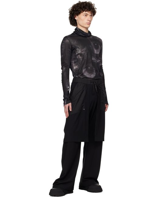 CARNET ARCHIVE Black Skirt Trousers for men
