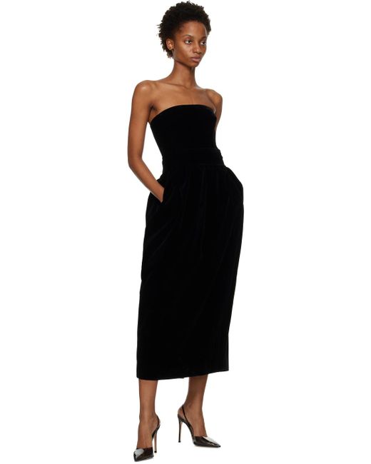GIA STUDIOS Black Strapless Maxi Dress