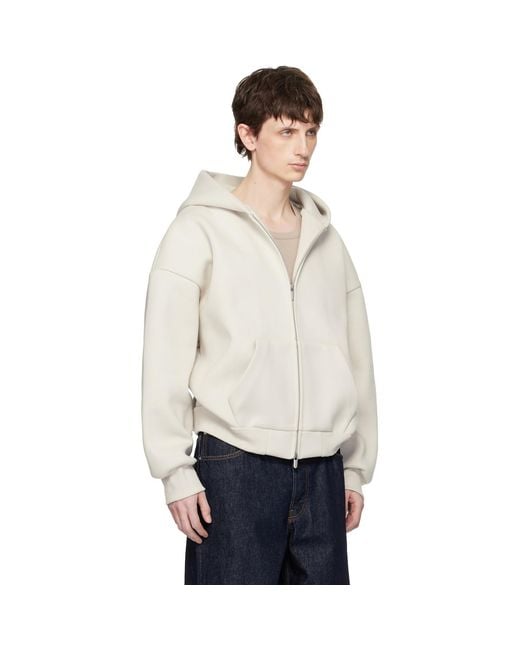 Seventh White Off- V2 Zipped Hoodie for men