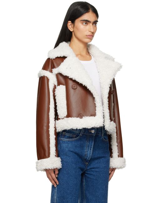 Stand Studio Blue Off- Kristy Faux-Shearling Jacket