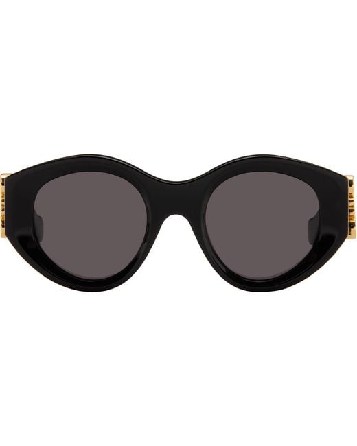 Loewe Black Maxi Anagram Butterfly Sunglasses for men
