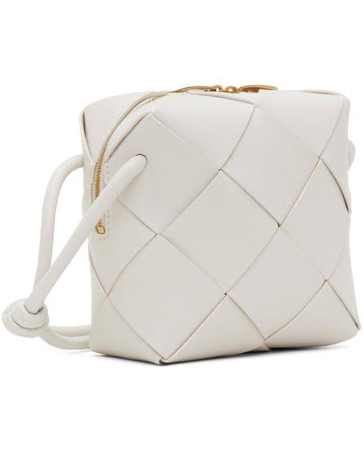 Bottega Veneta White Mini Cassette Camera Bag