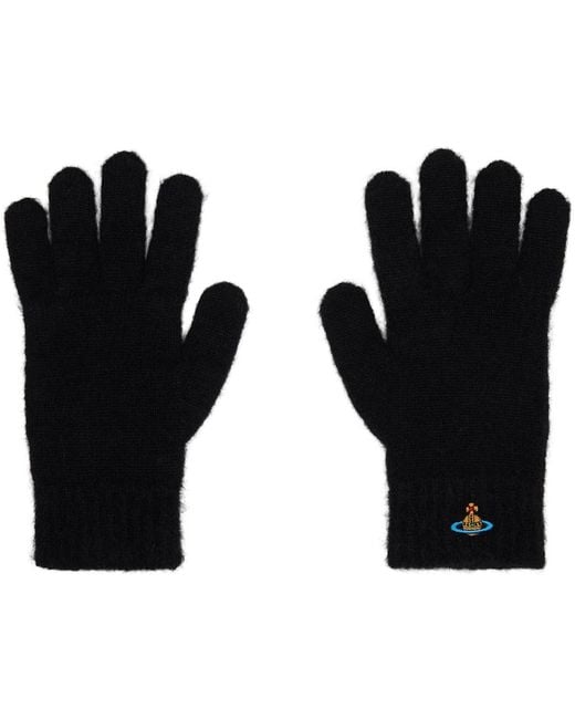 Vivienne Westwood Black Fluffy Gloves