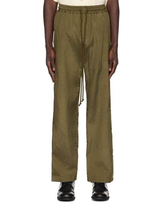 Song For The Mute Green Press-Stud Track Pants for men
