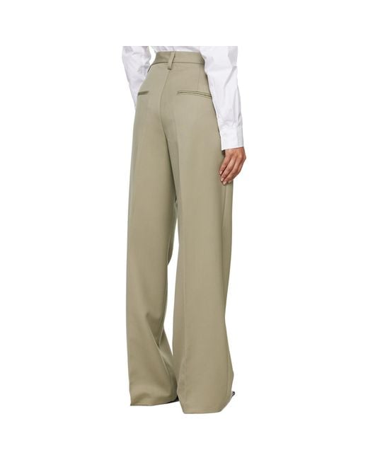 Anine Bing Natural Khaki Carrie Trousers
