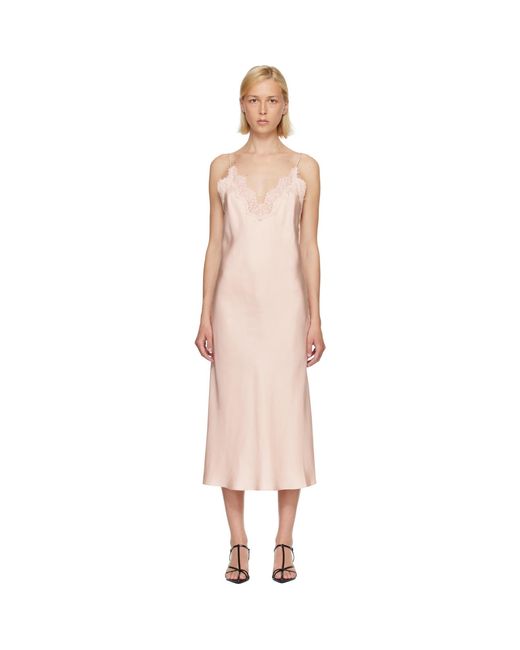 Rohe Pink Lace Slip Dress