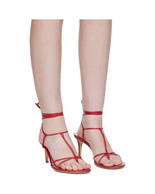 Gianvito Rossi Pink Strappy Nappa Heeled Sandals