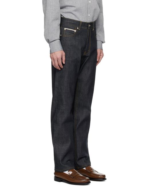 Uniform Bridge Black Indigo 5-pocket Jeans for men