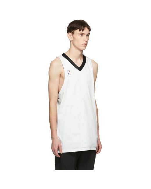 Nike Reversible White Fear Of God Edition Jersey Ti Tank Top for 