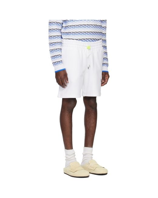 Casablanca White Sweat Shorts for men