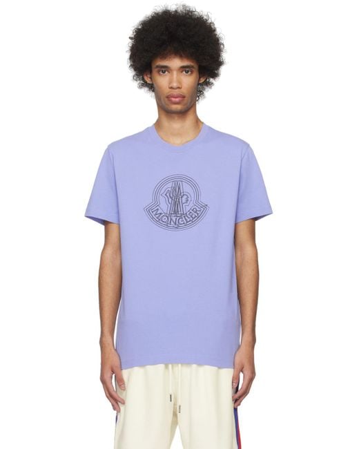 Moncler Blue Graphic T-shirt for men