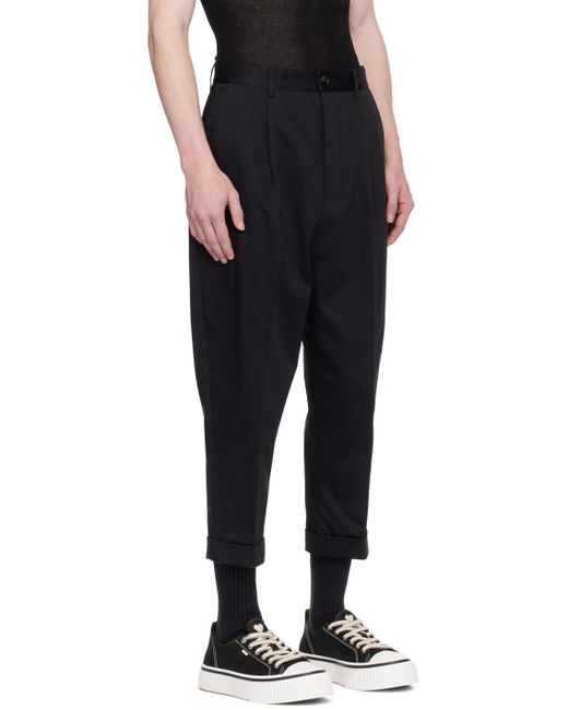 Pantalon carotte surdimensionné noir AMI pour homme en coloris Black