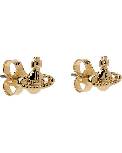 Vivienne Westwood Black Gold Farah Earrings
