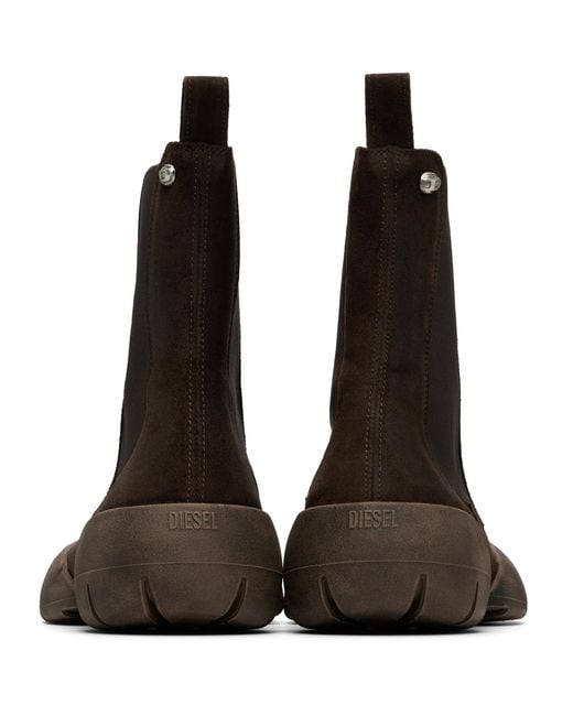 DIESEL Black D-Mathieu Suede Chelsea Boots for men
