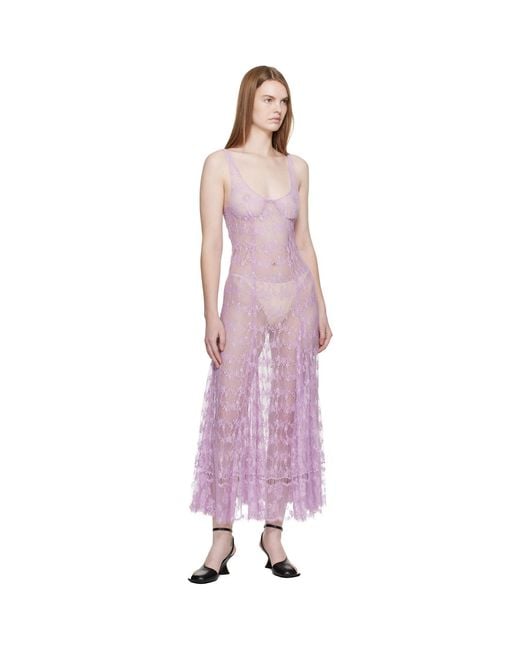 Collina Strada Purple Pamela Midi Dress
