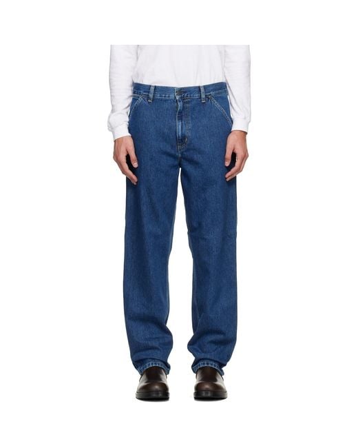 Carhartt Blue Single Knee Jeans for men