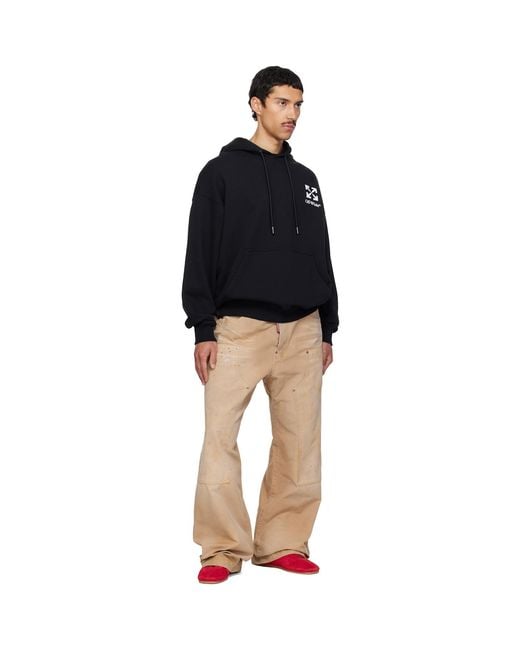 Off-White c/o Virgil Abloh Black Small Arrow Skate Hoodie for men