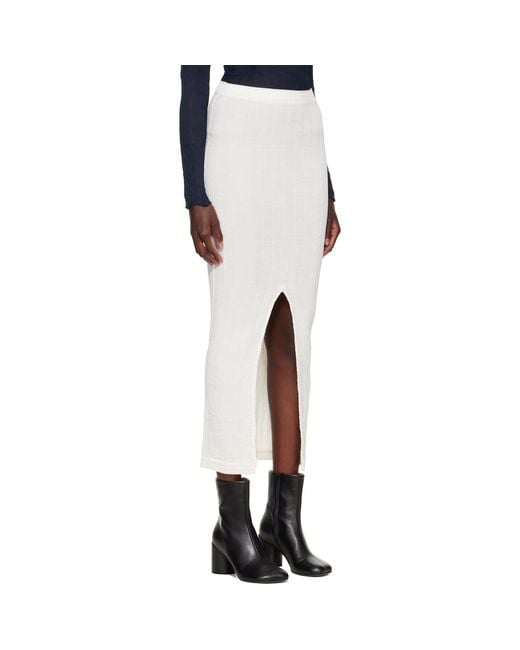 Issey Miyake Multicolor Off- Rill Midi Skirt
