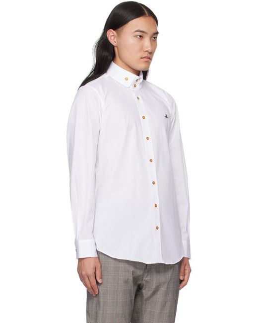 Vivienne Westwood White 2 Button Krall Shirt for men
