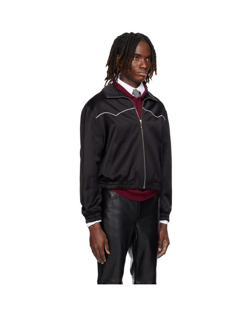Ernest W. Baker Black Western Track Jacket for men