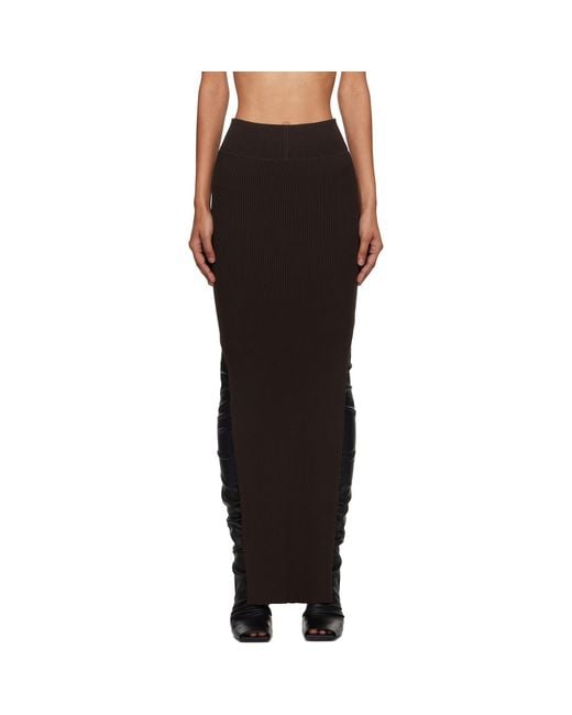 Rick Owens Black Concordians Sacriskirt Midi Skirt