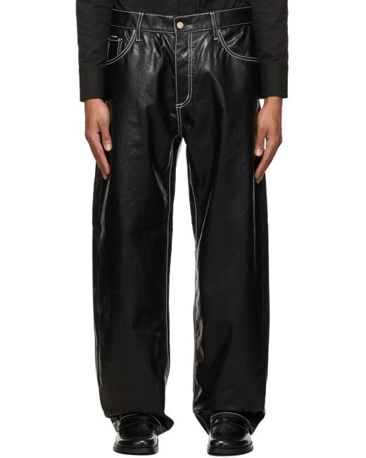 Eytys Black Benz Vegan Leather Trousers for Men | Lyst Canada