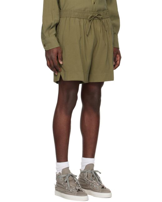 4SDESIGNS Green Drawstring Shorts for men
