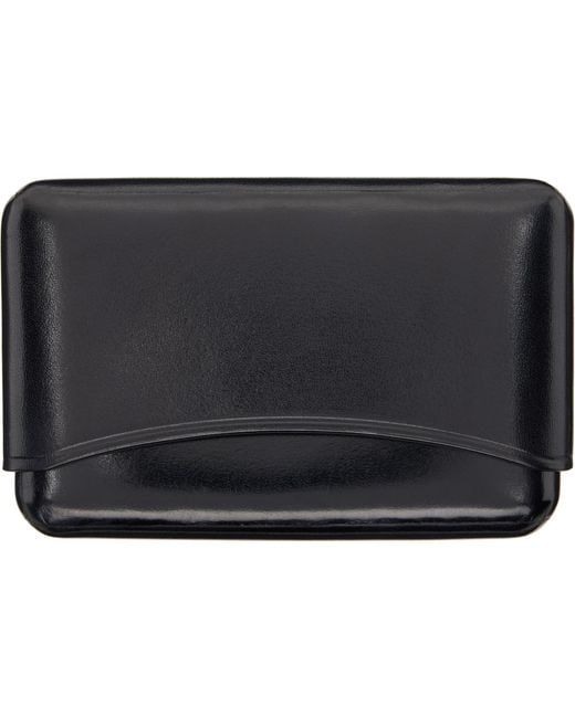 Lemaire Black Molded Card Holder for men