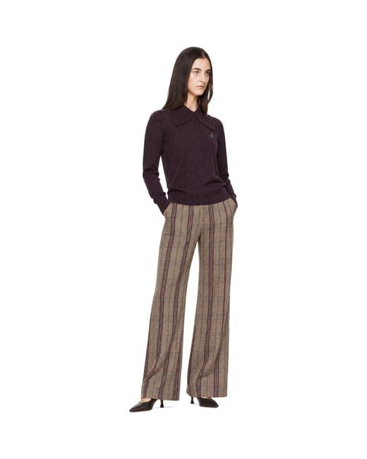 Vivienne Westwood Purple Tie Bea Long Sleeve Polo