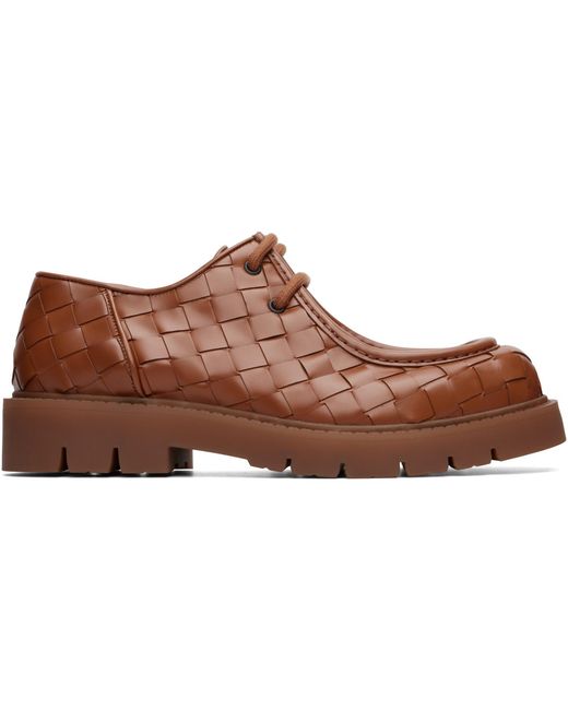 Bottega Veneta Brown Haddock Lace-Up Derbys for men