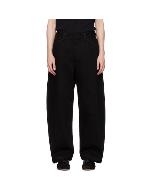 Lemaire Black Maxi Workwear Jeans for men